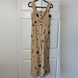 Anthropologie - The Portside Button-Front Jumpsuit by Maeve - New With Tags